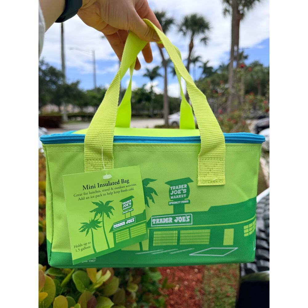 Trader Joe 2026 mini insulated bags New Summer Colors Lime Green